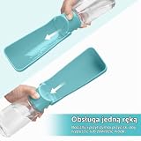 Składana butelka na wodę psa - Canareen 350ml przenośna Szczelna i spożywcza plastikowa butelka podróżna dla psa dla psa kot spacery na świeżym powietrzu piesze wycieczki (Blau, 550ML)