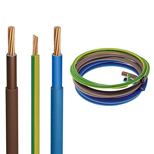 5m Set of 19 Strand Flexi-Tail Pack Brown and Blue Double 25mm 6181Y Insulated Meter Tails & Earth 16mm 6491X