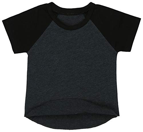 Image of ToBeInStyle Kids Boys Girls Cotton Jersey Contrast Raglan V-Neck Tee T-Shirts