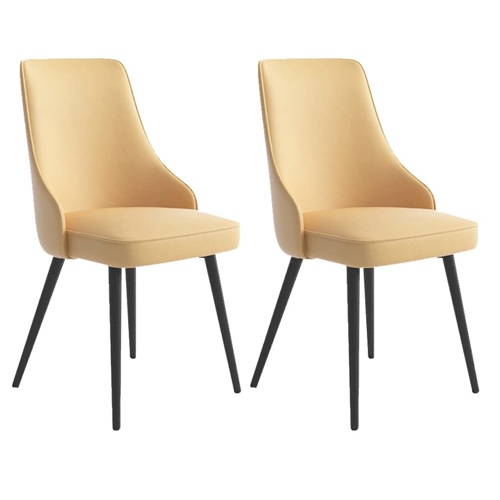 Chaise de salle à manger étanche et facile à nettoyer, lot de 2 sièges de cuisine en cuir