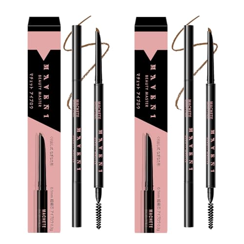 Microblading Eyebrow Pencil,Eyebrow Retractable Definer Pencil,Angled Precision Tip,0.1MM Ultra Slim Eyebrow Makeup,Long-Lasting Waterproof,Smudgeproof (03 LIGHT BROWN, 2 Pack)