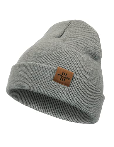 Image of Wmcaps Beanie for Kids, Stretchy Childrens Thermal Insulated Wolly Hat with Turn Up for Boys and Girls, Double Layer for Winter Autumn