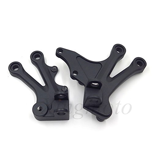 Nbx- Front Rider Foot Rest Peg Bracket For Compatible With Kawasaki Ninja Zx10R 04 05 Matte Black #TOP3