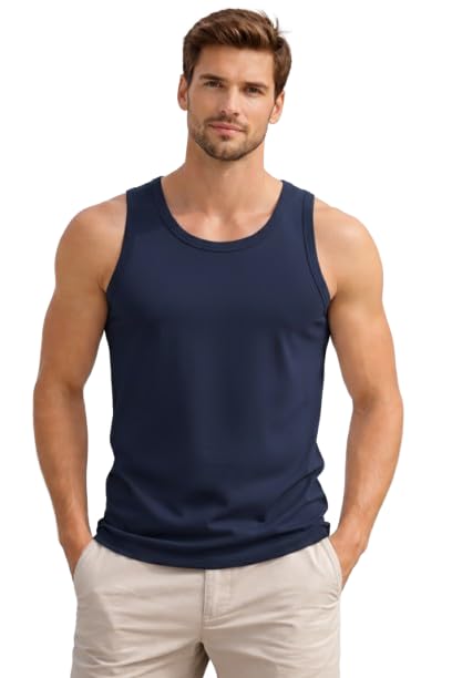 Men's Solid Sleeveless Vest Or Baniyan of Round Neck-picture-23