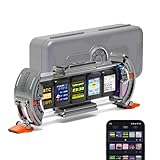 Divoom Times Gate - Cyberpunk Gaming Setup Digital Alarm Clock, Smart APP, WiFi Connect, RGB LED Display, Personalized Financial & Bitcoin Dashboard, Pixel Art for Gaming Room & Office Decor, Silver