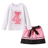 Mud Kingdom Polka Dot Toddler Girl's Birthday Clothing Set