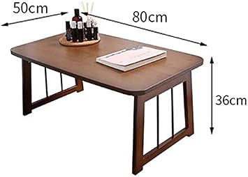 Low Coffee Table Living Room Farmhouse Floor Table Small Tables End Table Table Small Solid Wood Foldable Laptop, Simple Japanese Style Study Tatami Bay Window, Foldable Small(80x50x36cm)
