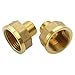 Noteflora 2Pcs Brass Reducer Hex Bushing, Industrial Brass Hex Bushing Connectors G1/2 Male To G3/4 And G1 Female Leak Resistant Design(G1/2 to G1)