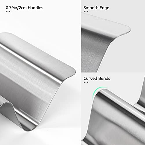 18/8 Stainless Steel Taco Holders: U-Taste Soft Hard Taco Shell Rack Oven Safe Metal Corn Tortilla Serving Tray Plates Stand Set With Handle And Rounded Curves (Set Of 4) #TOP5