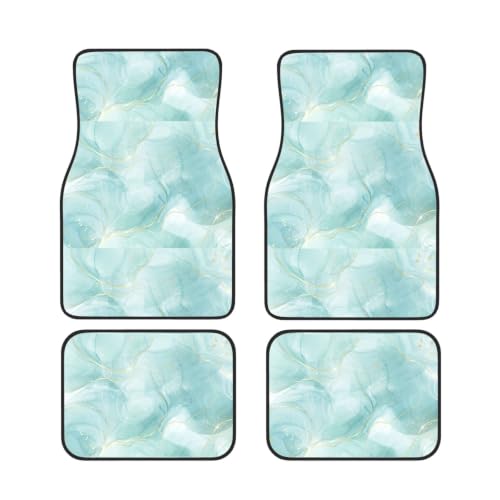 Alfombrillas de neopreno para coche con base antideslizante y diseño de mármol pastel