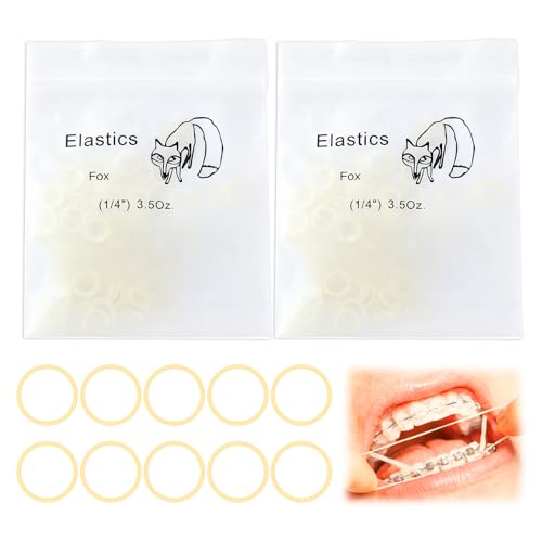 200PCS Orthodontic Elastic Rubber Bands for Braces, 1/4 Inch Size, Heavy Force 3.5 Oz – Safe, Non-Toxic Latex for Teeth Correction, Bite Adjustment