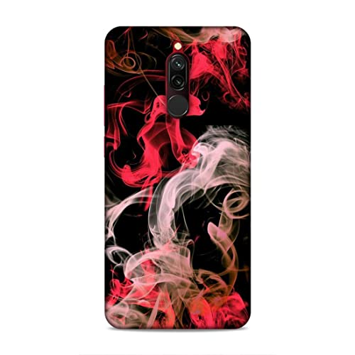 Image of Printed Mobile Back Hard Case Cover for Xiaomi Redmi 8 | Smoke, Colourful Smoke, Red, White-2201