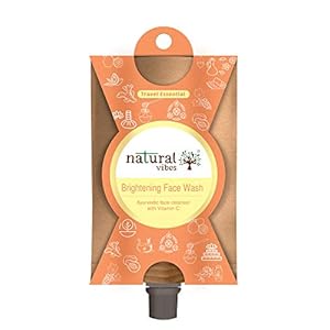 Natural Vibes ~ Ayurvedic Vitamin C Brightening Face Wash 30 ml ~ Deep cleanses your pores, fights sun damage, lightens…