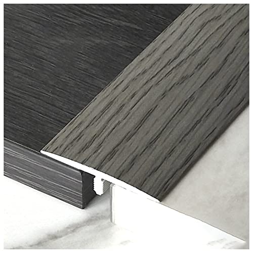 Tapajuntas Suelo/Perfil de Transición Gris Acabado De Grano De Madera. Tira De Transición De Piso Molde En T, Cubierta De Costura Del Piso Para Madera Losas Vinilo Laminado Pisos, Entradas Entrada Cover