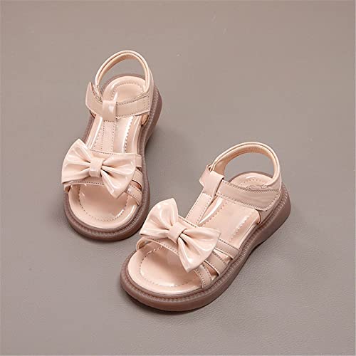 Kids Baby Summer Girls Sandals Bow Design Princess Shoes Dress Flat Shoes Toddler/Little Child/Big Toddler Rainboots (Pink, 13.5 Little Child)3