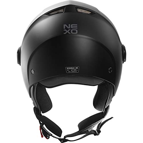 Nexo Jethelm Motorradhelm Demi Jet Mopedhelm City II Mattschwarz
