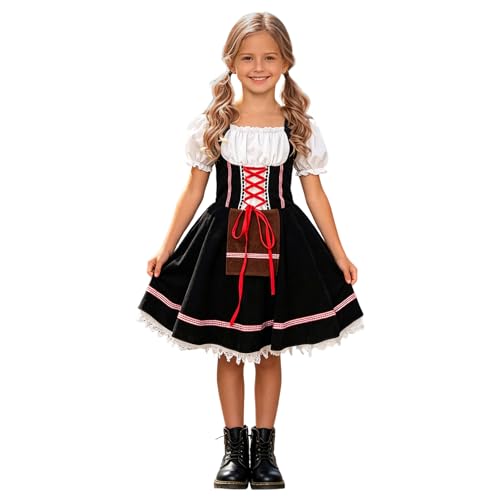 Dirndl fille vêtement fête de la bière confortable et col doux