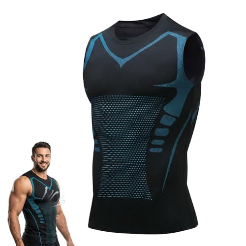 Compression Shaping Shirt Tank Quick Drying Men Feel the Power of Confidence Energy & Strength (Black-B 3X-Large)