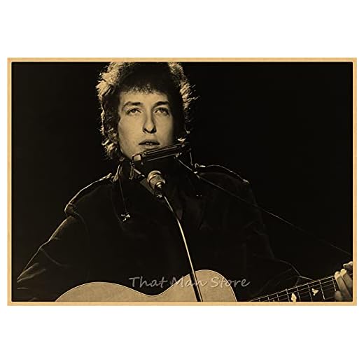 Bob Dylan Poster Retro Kraft Paper Poster Hem Bar Pub Vägg Dekorativ Målning Retro Poster T494 50X90CM