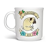 Genuine Fred SAY ANYTHING MUG, DRAGGIN, 16 Ounce Ceramic Mug, White, Dishwasher Safe
