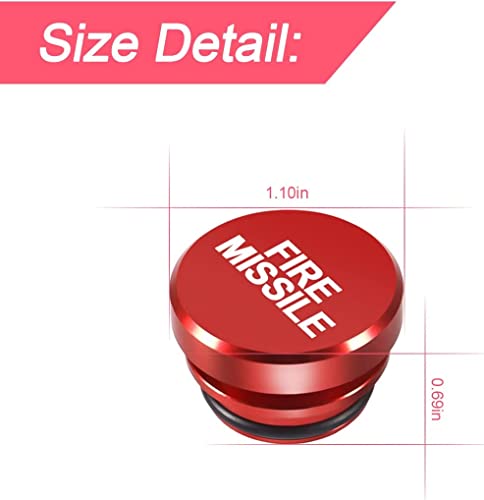 Cigarette Lighter Plug Cover for Car, Dustproof Waterproof Cigarette Lighter Plug, Universal for Most Vehicles, Cars, Boat, RV with 12 Volt Power Source (Red-FIRE Missile) - Image 3