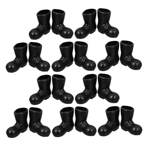Milisten 20pcs Mini Santa Boots Cute Dollhouse Christmas Shoes Adorable Santa Claus Decor for Festive Craft Projects and Holiday Home Decoration