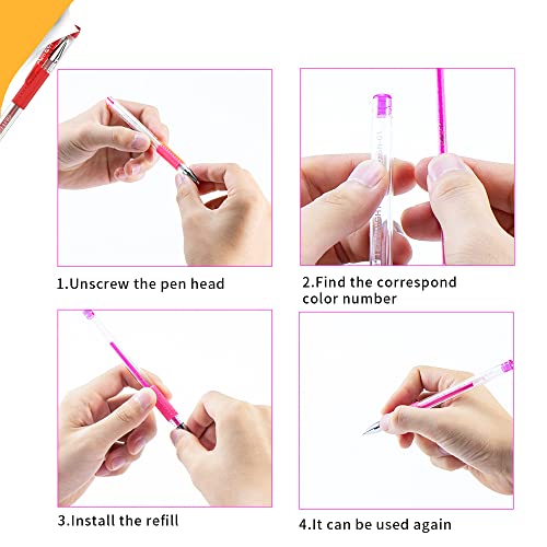 120 Colors Gel Pens Refills For Adult Coloring Books, 40% More Ink For Aen Art Colored Gel Pens Set #TOP5