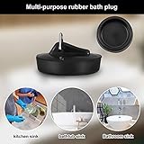 Fuyamp 2 Pcs Drain Stopper Sink Plug, Universal Bath Plug with Stainless Steel Chain and S-Shaped Hook,Drain Stopper For Bathtub Sink Bathroom Kitchen Home(Size 42mm To 45mm, Chain 45cm) - Image 6