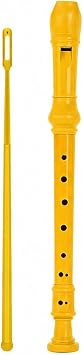 German C Key 8 Holes Soprano Recorder Kit with Cleaning Rod & Bag, ABS Easy Fingering Instrument for Beginner & Adults - Yellow