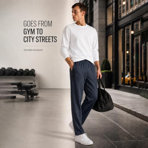 Image of Pepe Jeans Cotton Rich Solid Trackpant, Lounge Pant, Sportswear for Men - L (Pack of 2)