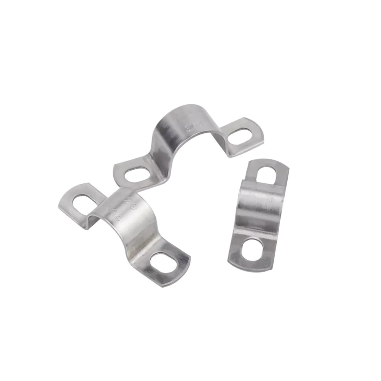 Dwammebrs 2Pcs M45 Pipe Clamps 304 Stainless Steel Thickened Saddle Clamp Water Bracket U-Shaped Buckle(2Pcs M45)
