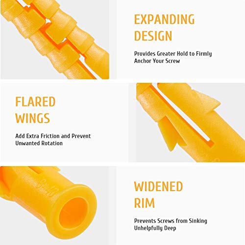 image for CO-Z 320pc Drywall Anchors and Screws Assortment | Wall Mount Furnitur