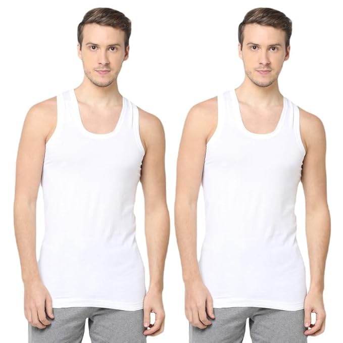 Image of TrybeX Pure Cotton Round Neck Sleeveless Regular Fit Innerwear Vest for Men