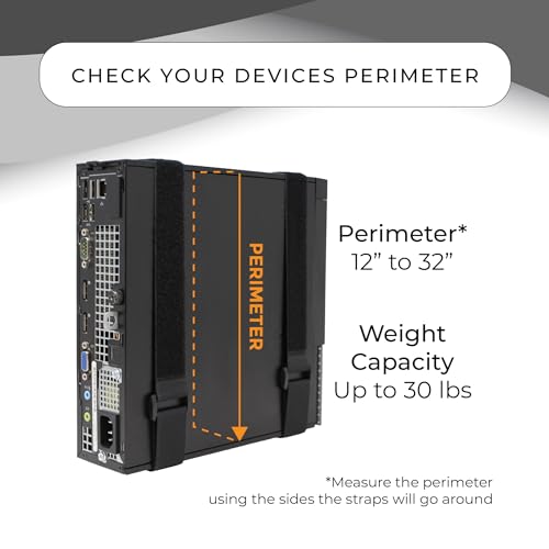 HumanCentric Universal Wall Mount, Adjustable Mount for Cable Boxes, DVD Players, Routers, Modems, and More, Fits Devices 12”-32” in Perimeter and Up to 30 lb, Hardware Included