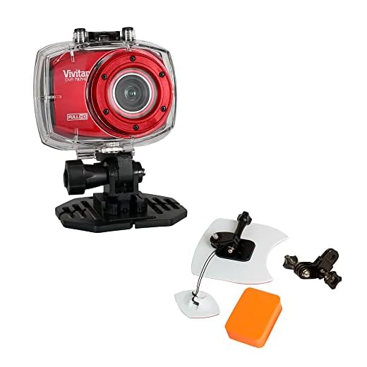 Câmera de ação Vivitar Full HD c/caixa estanque e Kit p/fixação da câmera em prancha de Surf