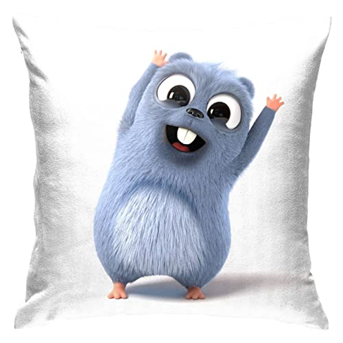 Grizzy and The Lemmings Tabodi Kissenbezug Kissenbezüge Überwurf Kissenbezug Dekorative Schutz für Schlafzimmer/Wohnzimmer/Zimmer/Sofa 45,7 x 45,7 cm Multicolor
