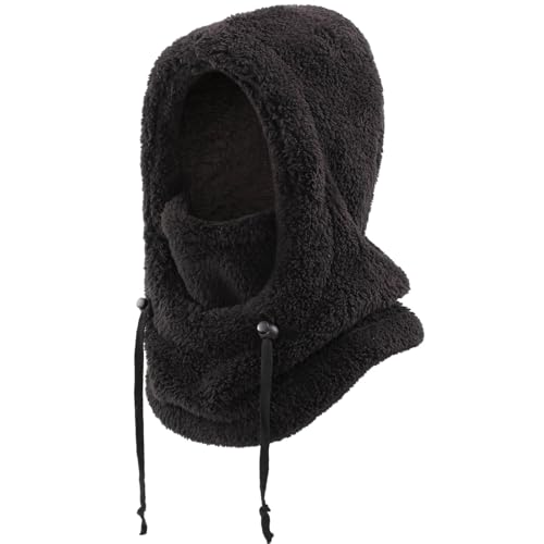 DRESHOW - DRESHOW Balaclava Thermal Kids Kid Windproof Fleece Ski Balaclava Winter Neck Warmer Hood Ski Fleece Hat for Girls Cycling Skating Hiking Outdoor Above Age 3 and Under Age 10