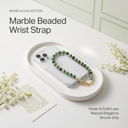 shuielai Marble Beaded Phone Wrist Strap Cellphone Lanyard With Tether Tab Hands Free Wristlet Bracelet - image 5