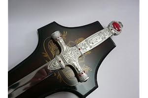 S0141 Movie Harry Potter Gryffindor Sword RED Ruby Handle W/Wall Plaque 32"