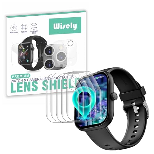 Image of Wisely |5pcs| Screen Guard Protector For Boat Wave Sigma 3 Smartwatch |2.01 inch| Bubble Free, Easy installation kit, Clear HD, Full Cover