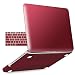 iBenzer Basic Soft-Touch Series Plastic Hard Case & Keyboard Cover for Apple Old Macbook Pro 13-inch 13" with CD-ROM A1278 (Wine Red)