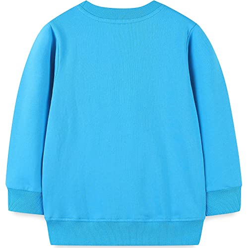 Toddler Boy's Sweatshirt Clothes,Crewneck Long Sleeve Shirt Top Outfit Blue Car 5T #TOP1