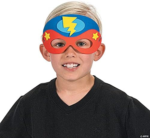 Fun Express Superhero Foam Mask Craft Kit - VBS Vacation Bible School Supplies/Decor - Makes 12 - DIY Crafts for Kids and Home, Party Activities - Image 3