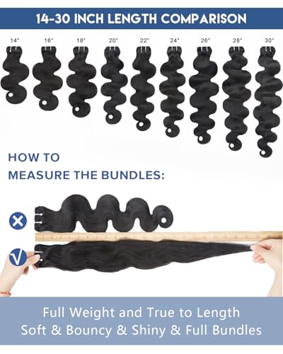 Lucklady 16A Raw Bundles Human Hair Body Wave, 4 Bundles 24 24 24 24 Inch Body Wave Bundles Human Hair, Triple Lifespan Virgin Remy hair — view 6