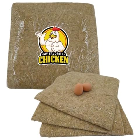 My Favorite Chicken Natural Hemp Fiber Premium Laying Hen Nest Pads, Dense Thick Poultry Nesting Box Liners Cover