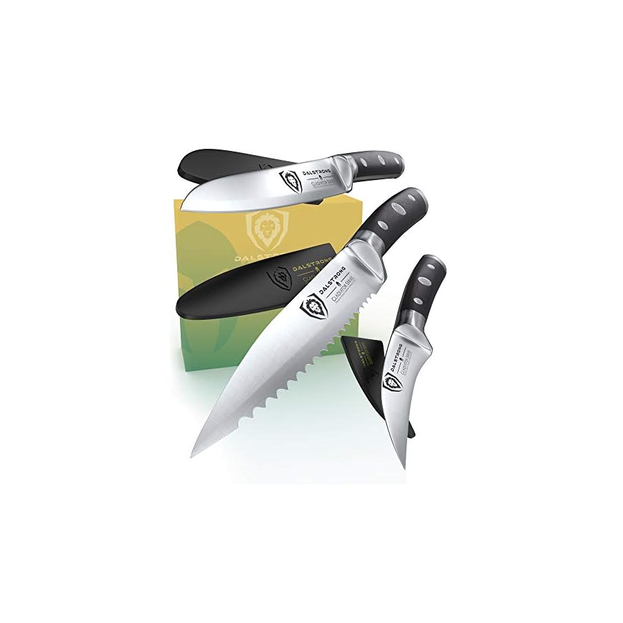Dalstrong Paring Knife Set 3pc- Gladiator Series - Forged German High-Carbon Steel - G10 Handle - Sheaths Included - Kitchen Knife -Giftable Paring Knife Set - NSF Certified