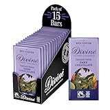 Divine 85% Cocoa Dark Chocolate 15 x 90g Bars – Fairtrade Dark Chocolate – Smooth Rich Flavour – Ethical Premium Chocolate