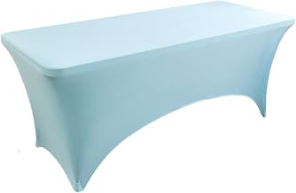 Tablecloth Kitchen Spandex Tablecloth, Rectangle Stretch, Tight, Fitted, Washable and Wrinkle for Wedding, Party(Azul Claro,5FT 153 X 75 X 75CM)