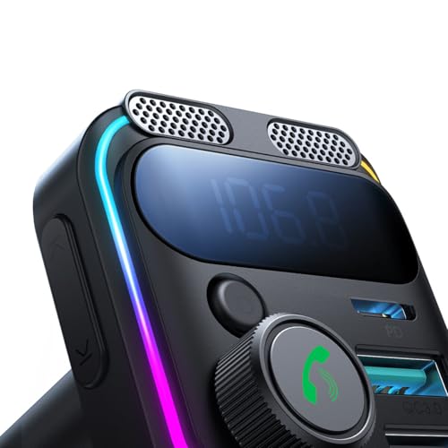 Joyroom JR-CCB01 48W Dual-Mic Car Wireless FM Transmitter-Black|12 Months Warranty