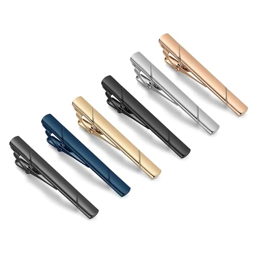 Barrettes de Cravate Homme, Pinces à Cravate Brillantes, Coffret Cadeau(Moderne)